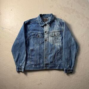 Vintage Lee Faded Men's L Jean Jacket Distressed